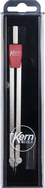 Kern scola Einsatzzirkel – Schenkellänge 16 cm, Radius 27 cm, Gelenkschenkel, Verlängerungsstange, Messing