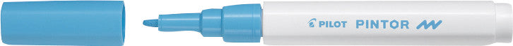 Pilot Pigment-Marker Pintor – Rundspitze 0,9-1,5 mm – Pastellblau – Für dunkle Oberflächen geeignet
