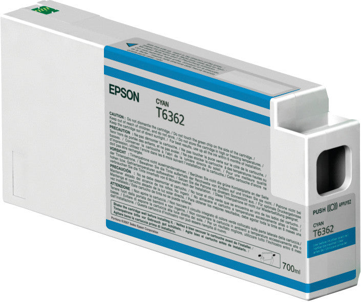 Epson Tintenpatrone T6362, cyan, 700 ml – für Epson