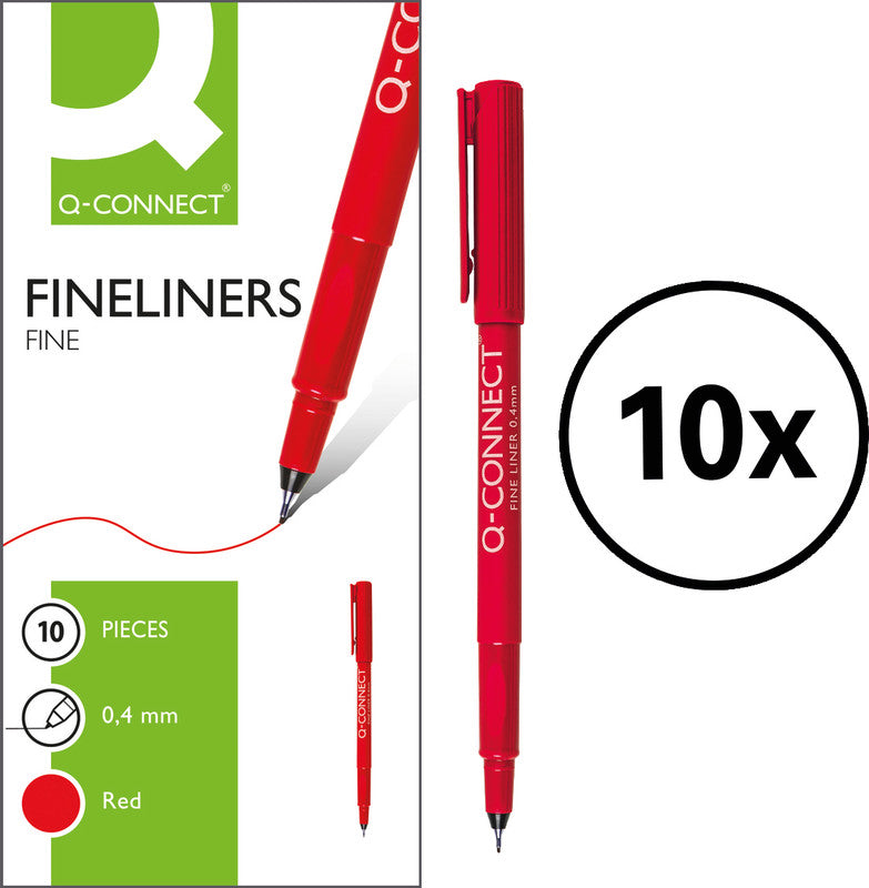 Connect Fineliner – 10er-Set 0,4 mm – rot