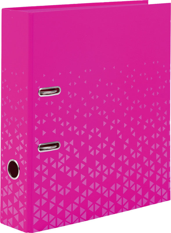 HERMA Ordner – A4 hoch – 2-Ring Hebelmechanik, Rücken 70 mm – pink, Karton, mit Niederhalter