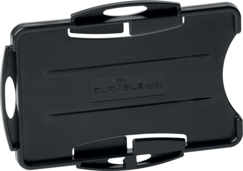 Durable Ausweishalter – 87 × 54 mm, schwarz, für 2 Betriebs-/Sicherheitsausweise, 10er-Pack