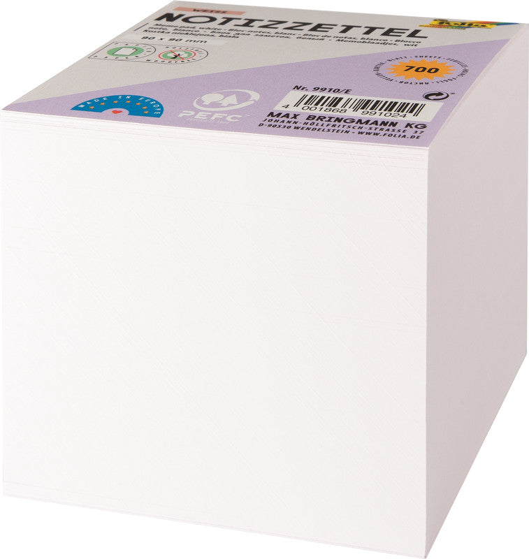 Folia Schreibunterlage – Weiss – 90 × 90 mm – Papier