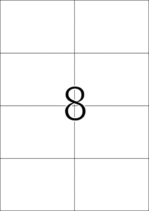 HERMA A4-Etiketten, 105 mm × 74 mm, weiss, Papier, permanent, 25 Blatt (200 Etiketten)