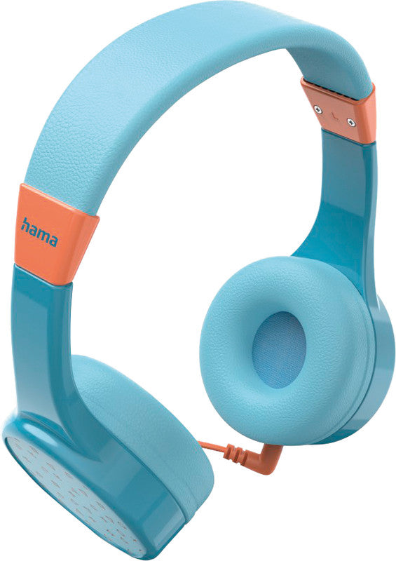 Hama Teens Guard II – On-Ear Headset – Bluetooth, max. 85 dB, Abnehmbares Mikrofon – Blau/Orange – bis 50 h