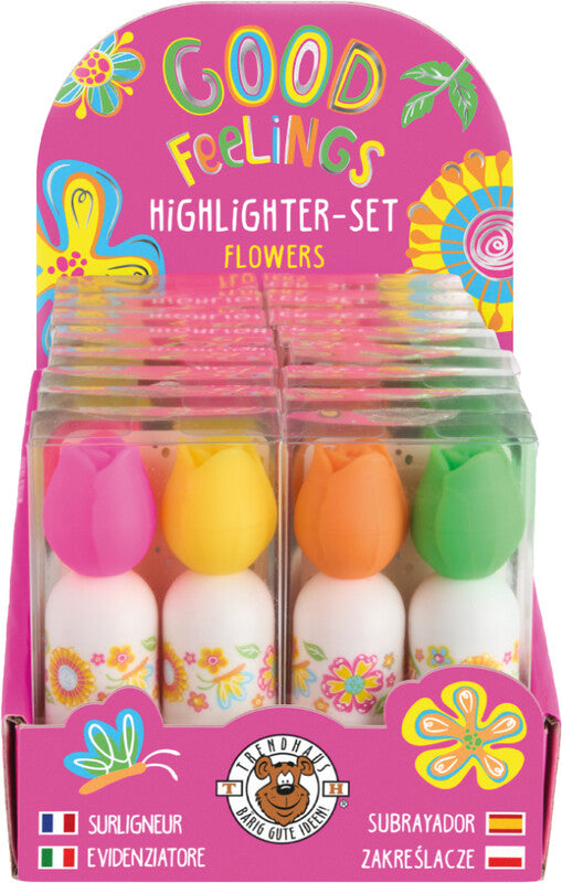 Trendhaus Textmarker – 2er Set, Farben sortiert, Keilspitze 4 mm