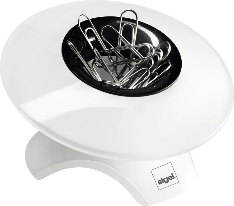 Sigel Klammernspender – Kunststoff, Weiss, 95 × 55 mm