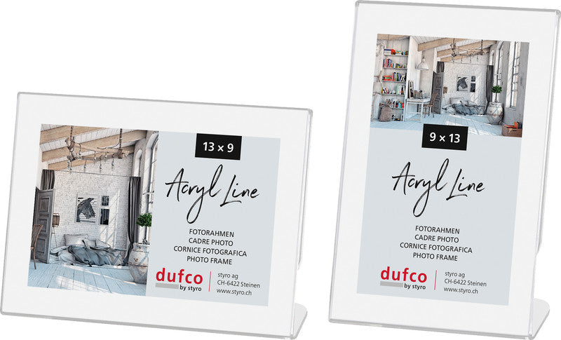 Dufco Bilderrahmen, Acryl, transparent, 13 × 18 cm, zum Aufstellen
