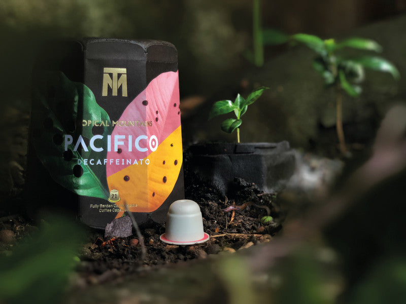 Tropical Mountains Kaffeekapseln Pacifico Decaffeinato – für Nespresso – Intensität 6/12 – Bio – 21 Kapseln