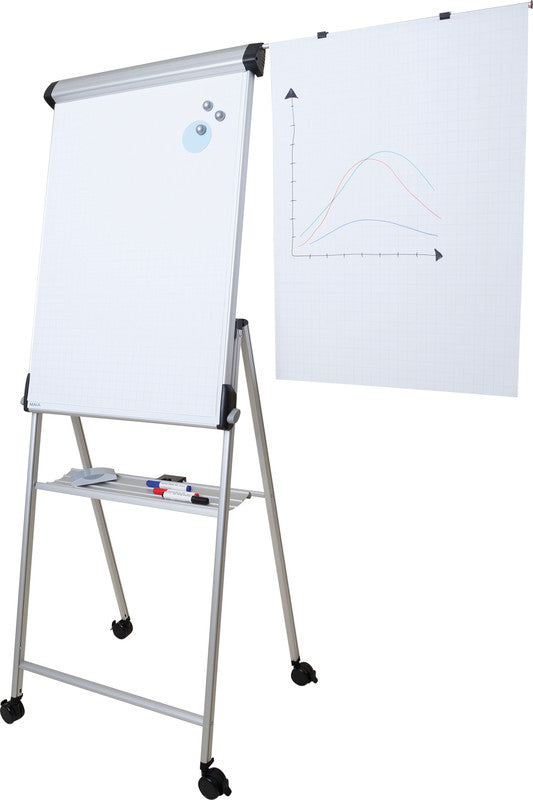 MAUL Flipchart-Block – 69 × 96 cm, weiss, Metall, Recycling