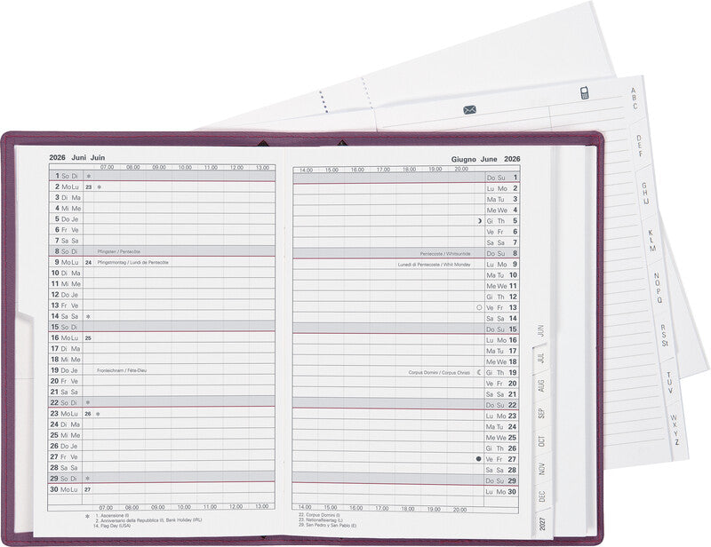 Biella Planer Istanbul Agenda – 1 Monat/2 Seiten, geheftet, 10,6 × 15,3 cm, 15 Monate Okt–Dez, FSC