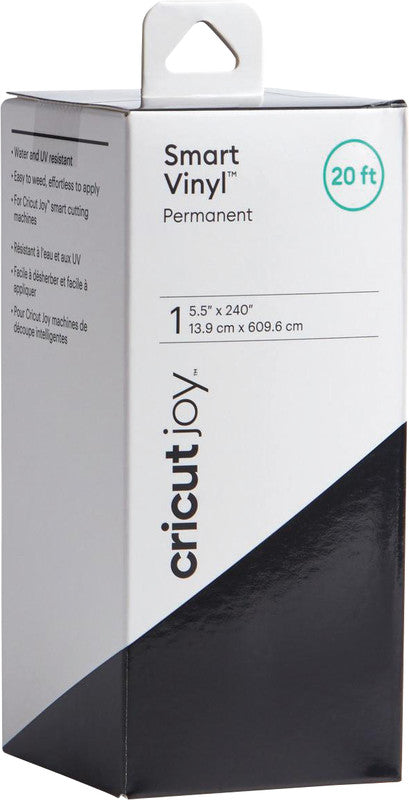 Cricut Glänzende Vinylfolie – Schwarz – 13,9 × 609 cm – für Cricut Joy Schneideplotter