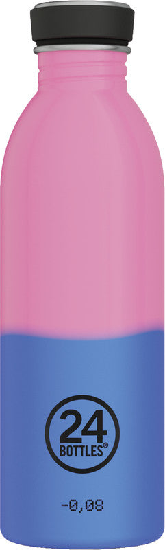 24Bottles Trinkflasche Urban Reactive – 5 dl – Edelstahl, Schraubverschluss, auslaufsicher – Pink/Blau