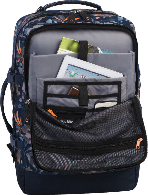 Bestway Cabin Pro – Notebook-Rucksack – für 17,3"-Notebook, 40 l, Kunststoff, Dunkelblau/Ocker, Schefflera