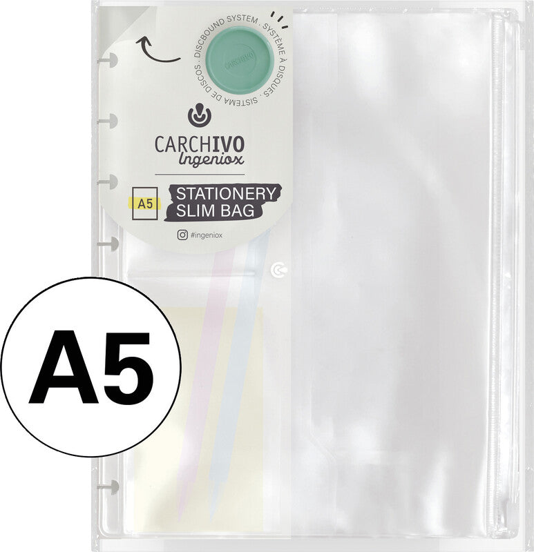 Carchivo Sichtmappe A5 – transparent, Kunststoff, glänzend, 200 µm