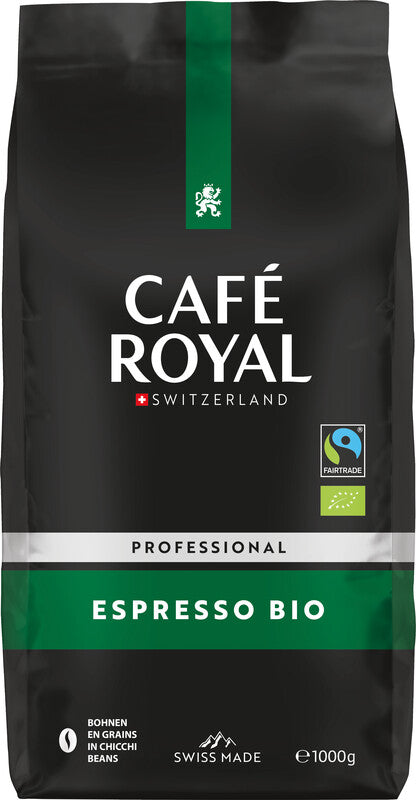 Café Royal Bohnenkaffee – Leichte Röstung, 1'000 g, Professional Bohnenkaffee Bio
