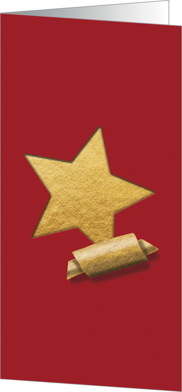 Sigel Weihnachtsgrusskarte (Gold im Ausschnittstil) – 220 × 110 mm – mit Umschlägen, für Inkjet/Laser/Kopierer