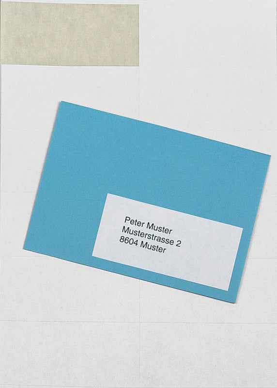 Q-CONNECT Etiketten, 105 mm × 48 mm, weiss, Papier, permanent, 1'200 Etiketten (100 Blatt)