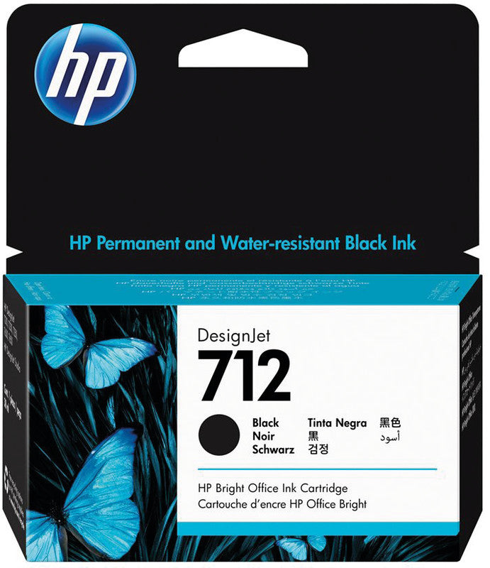 HP Tintenpatrone 712, Schwarz, 38 ml