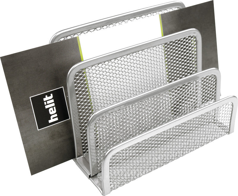 Helit Briefständer – Stahl, Silber, 140 × 105 mm