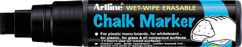 Artline Kreidemarker – Keilspitze, 12 mm – Schwarz