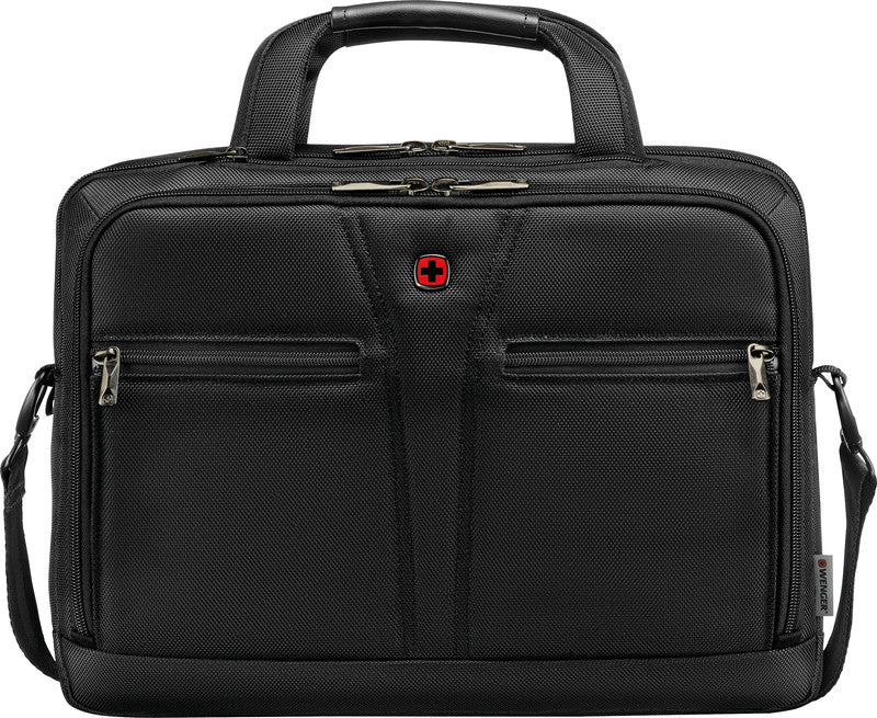 Wenger/SwissGear Wenger BC-Pro Notebook-Tasche – 11 l, wasserabweisend, RFID-Fach, recyceltes PET (rPET), schwarz
