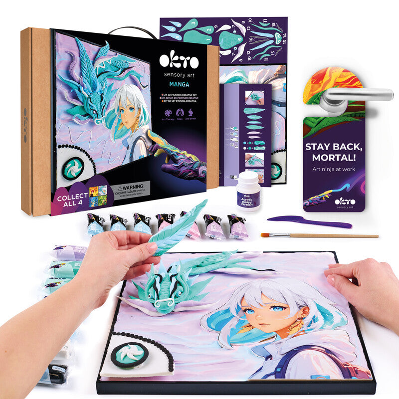 Okto Sensory Art – Bastelset Modelliermasse Manga – ab 10 Jahren – 290 × 290 mm