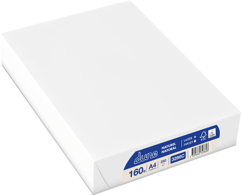 Clairefontaine Kopierpapier – A4, 160 g/m², weiss – für Drucker und Kopierer – FSC – 250 Blatt