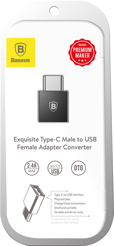 Baseus USB-C (Stecker) auf USB-A (Buchse) Adapter, USB 2.0, für Smartphone/Tablet