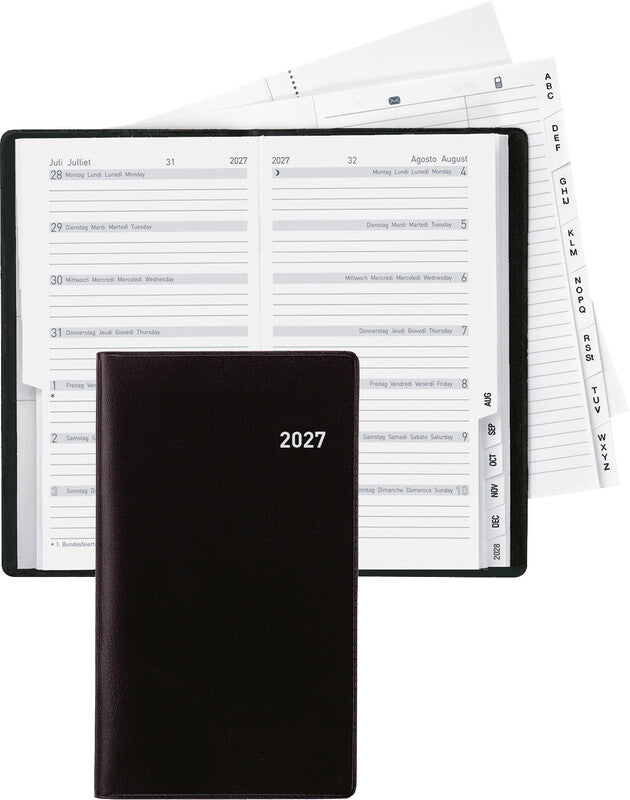 Biella Planer Bern Agenda – 1 Woche/1 Seite, geheftet, 8,7 × 15,3 cm, 2027, PEFC
