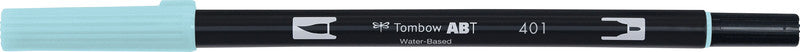 Tombow Brush Pen ABT Dual – Pinselspitze 3-10 mm, Feinspitze 0,3 mm – Aqua – wasservermalbar