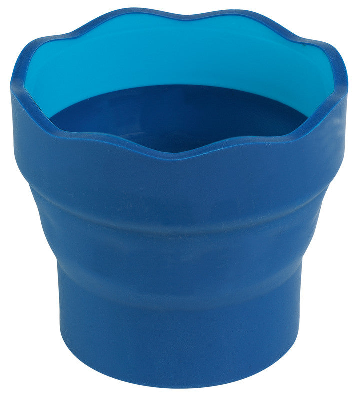 Faber-Castell Wasserbecher Clic & Go – blau – 98 × 130 × 38 mm
