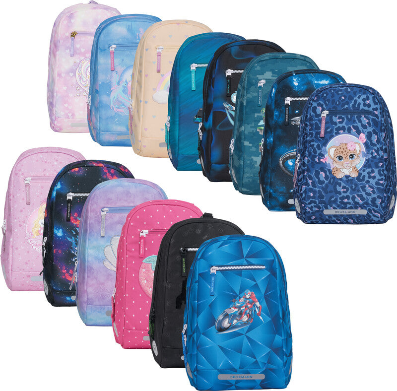 Beckmann Sportrucksack Classic – 12 l, wasserabweisend, reflektierend, rPET-Polyester – Tiger Stars