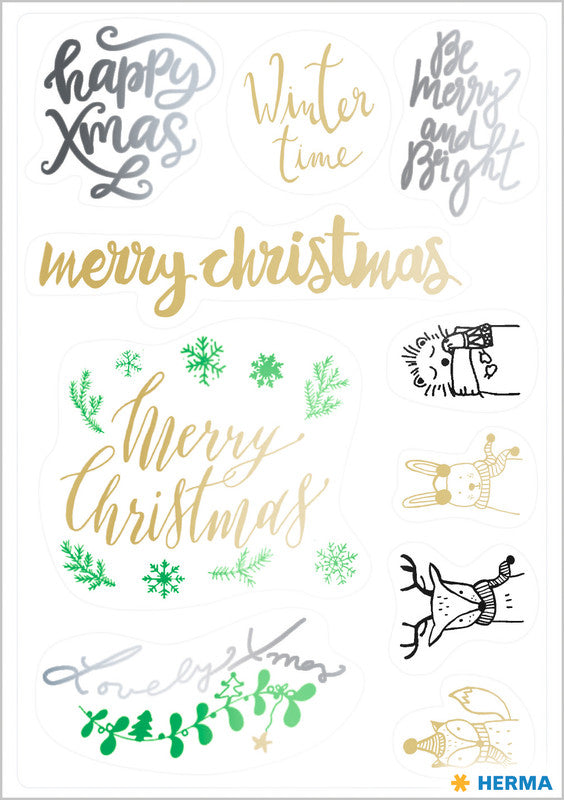 HERMA Schmucketiketten – Decor Weihnachten Weihnachtszauber – 84 × 120 mm – sortiert – 1 Blatt