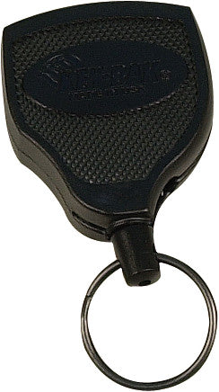 Key-bak Super 48 Schlüsselanhänger – Kunststoff, L 190 mm, Schwarz, Gürtelklemme, Kevlar-Auszugsschnur 1,20 m