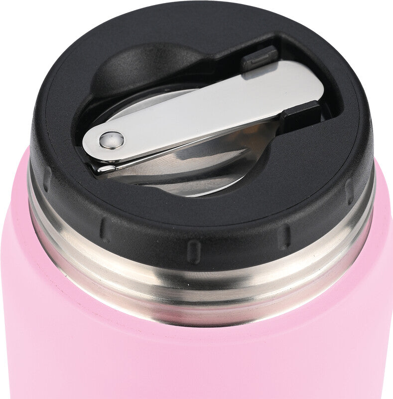 Estia Thermo-Lunchbehälter – 0,5 l – auslaufsicher, isoliert – Edelstahl – rosa – Ø 10 × 14 cm