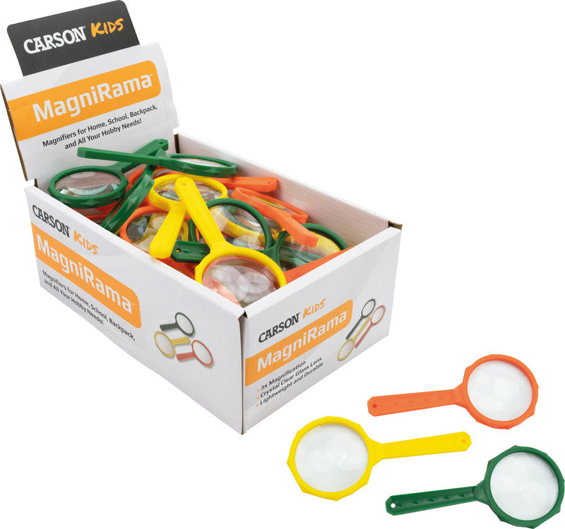 Carson Kids MagniRama – Handlupe – 3× – Ø 50 mm, farbig sortiert