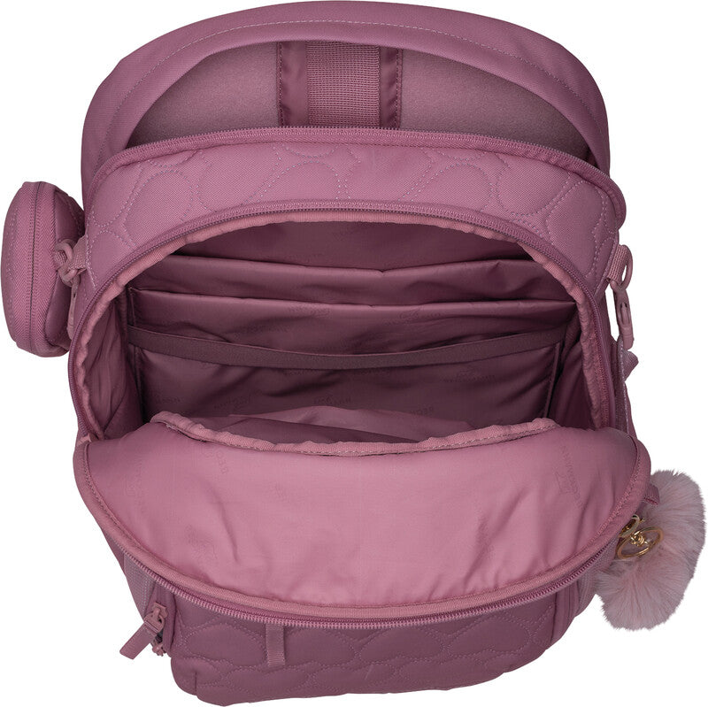 Beckmann Rucksack Sport Air – Gepolstertes Herz Rose – rosa – 30 l (30×44×23 cm)