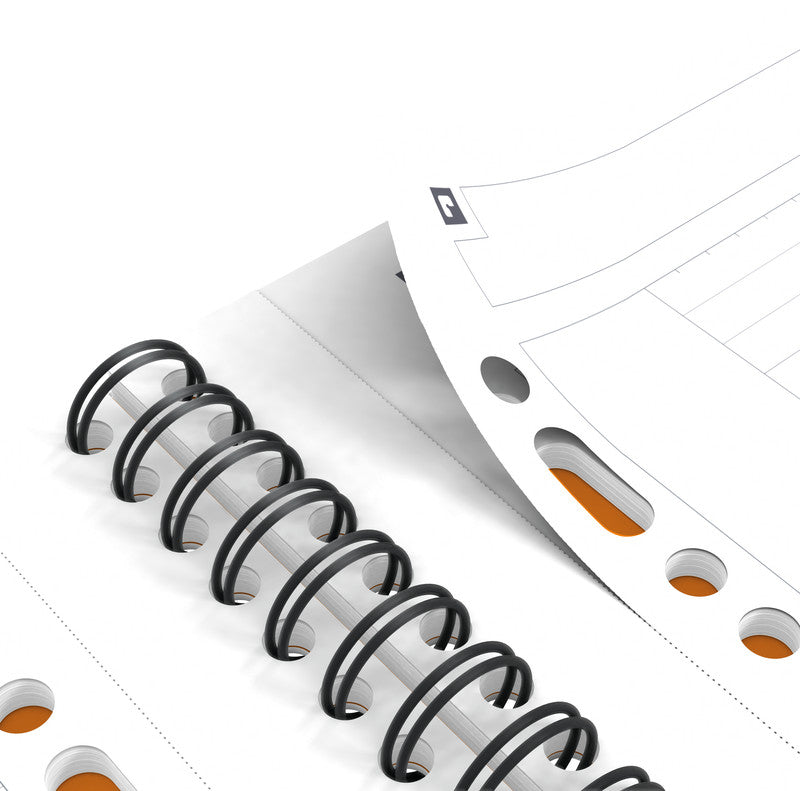 Oxford Spiralbuch, liniert, Spiralbindung, 160 Seiten, mikroperforiert, 80 g/m² – Orange, für SCRIBZEE App