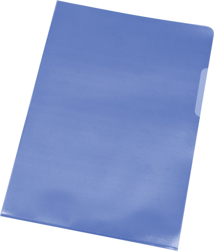 Q-connect Sichtmappe A4 – Blau, Kunststoff, genarbt, blendfrei, 120 µm, 10er-Pack