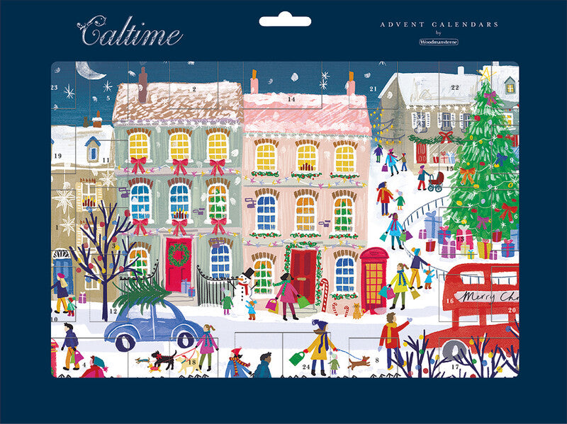 Caltime Adventskalender Schneetreiben, Karton, sortiert, 35 × 24,5 cm – eco:plus, recyclingfähig