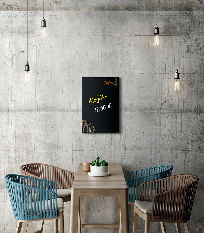 Sigel Whiteboard – 40 × 60 cm, Glas, magnetisch, Wandmontage, inkl. Magnete, Montagesatz