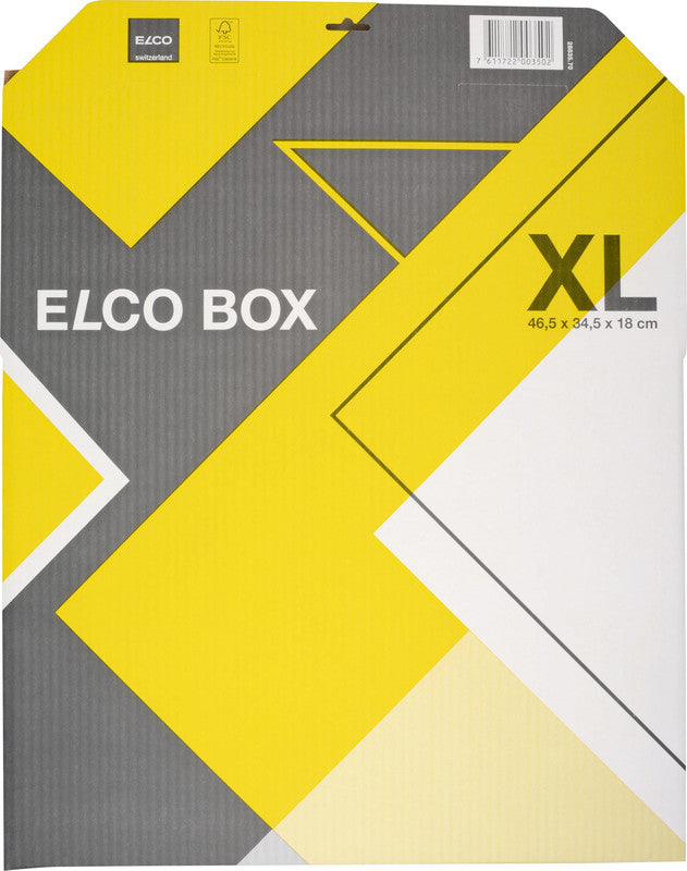 Elco Versandbox, grau, beschriftbar – 465 × 345 × 180 mm