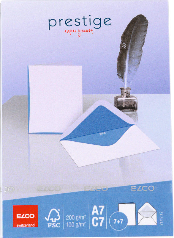 Elco Grusskarte – A7 (74 × 105 mm) – mit Umschlägen, Karton, 5er Pack