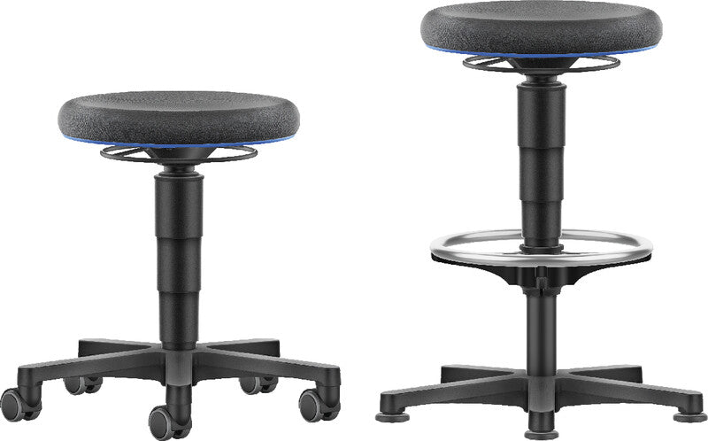 Bimos Allround Stehhocker – Kunstleder – Schwarz, stufenlos höhenverstellbar, 45–65 cm