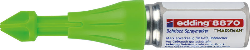 Edding Bohrloch-Spraymarker – für Bohrlöcher 3–13 mm, bis 50 mm Tiefe – neongrün