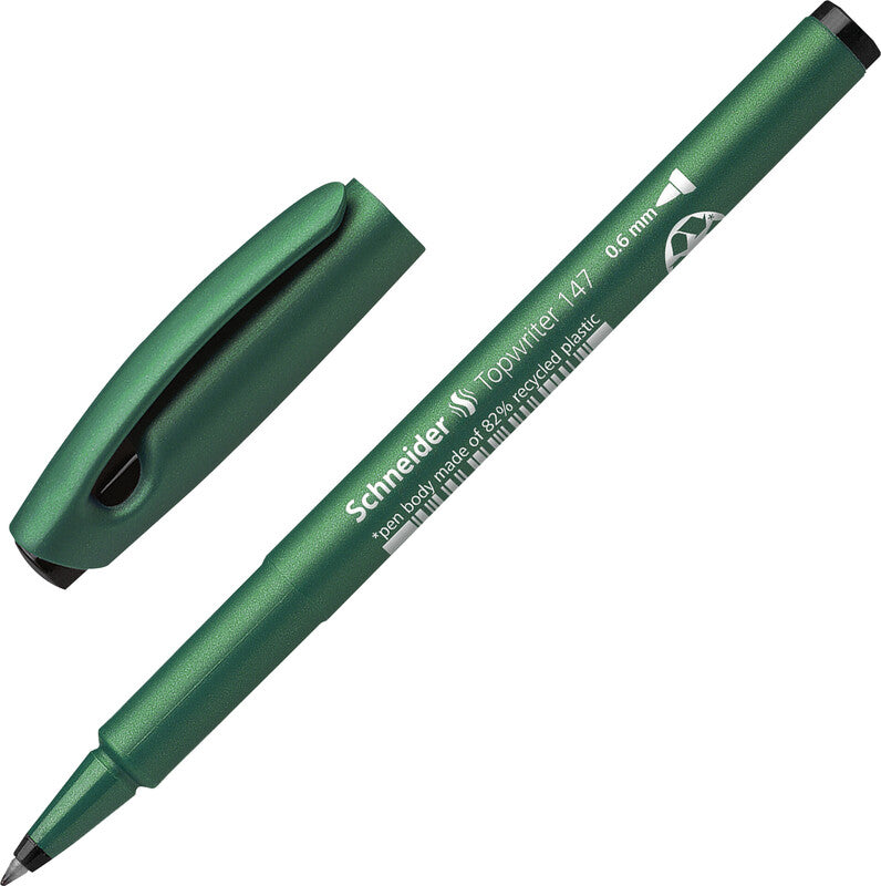 Schneider Schreibgeräte Topwriter 147 Fineliner – 10er-Set – Schwarz