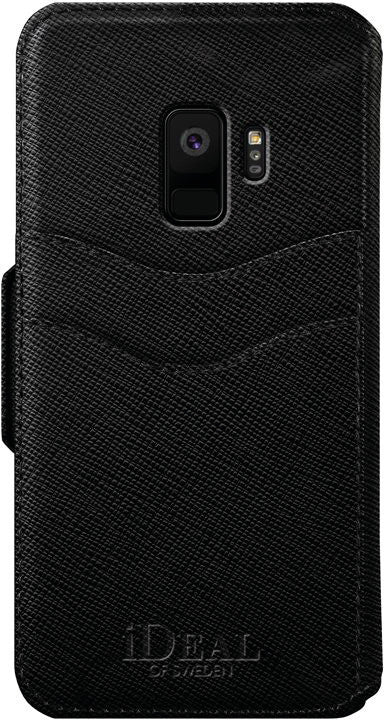 Ideal of Sweden – Booklet-Hülle Saffiano – für Samsung Galaxy S9 – schwarz – mit Kartenfach, Magnetverschluss