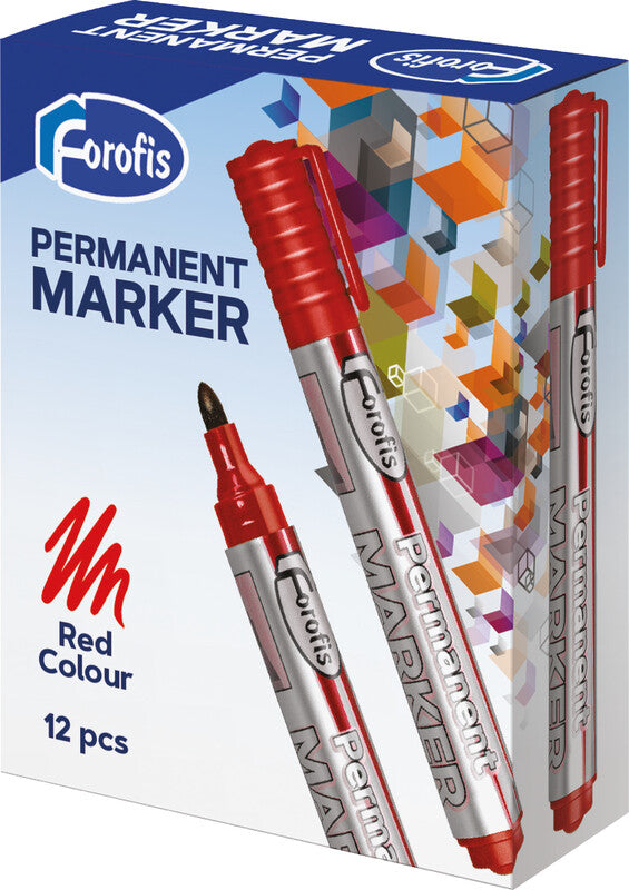 Forofis Permanentmarker – Rundspitze 2–5 mm – Rot