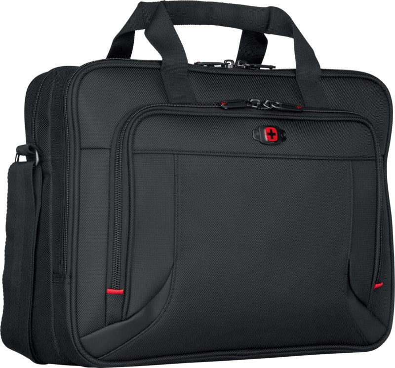 Wenger/SwissGear Wenger Prospectus Notebook-Tasche – 15 l, wasserabweisend, Aufsteckfunktion, Polyester, schwarz